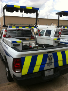 Striping on Patrol Vehicle Back